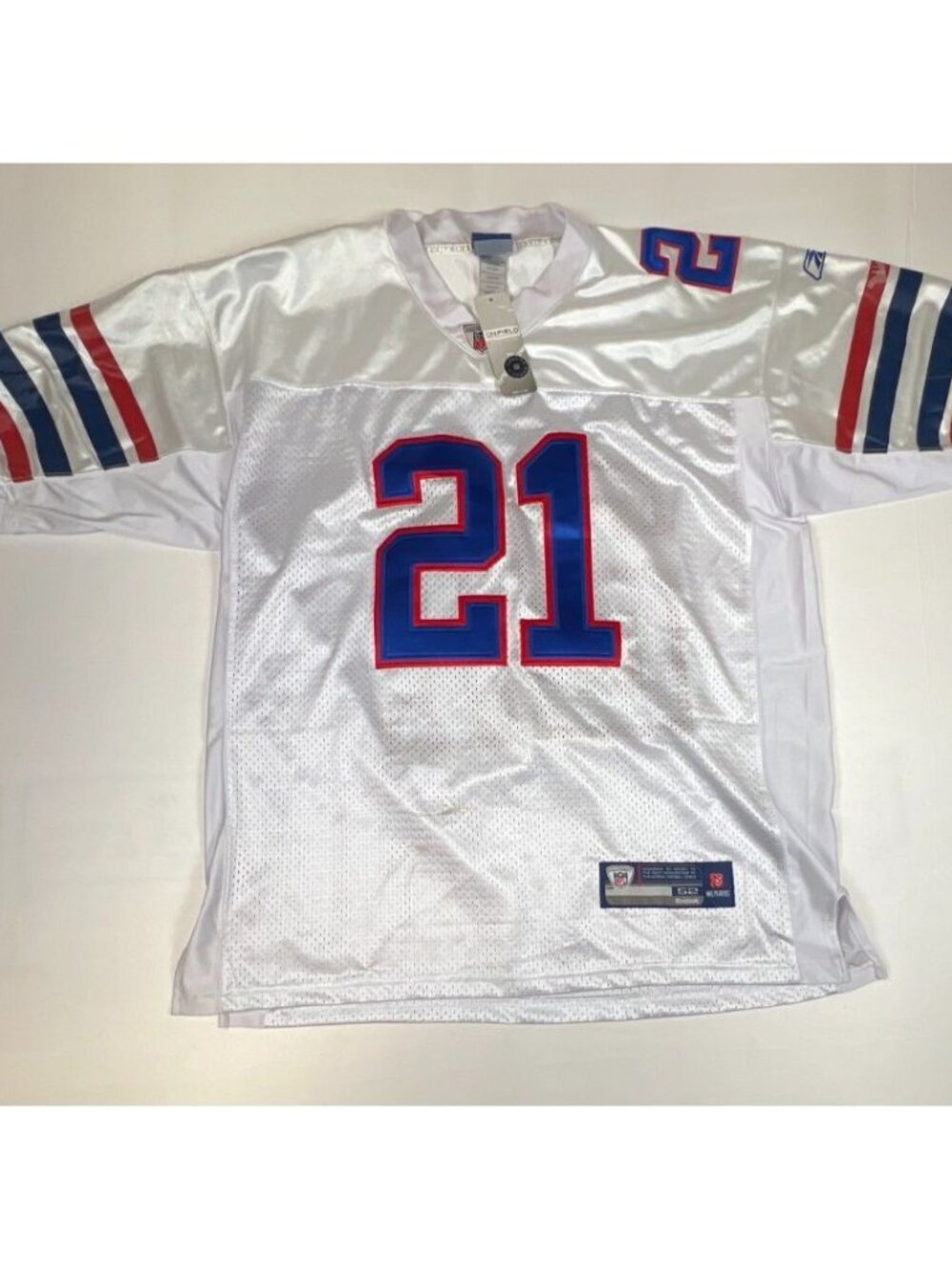Reebok C.J. Spiller Buffalo Bills NFL Equipment Jersey White Size 52 On Field